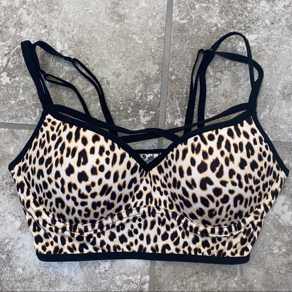Victoria’s Secret PINk leopard bralette Small EUC